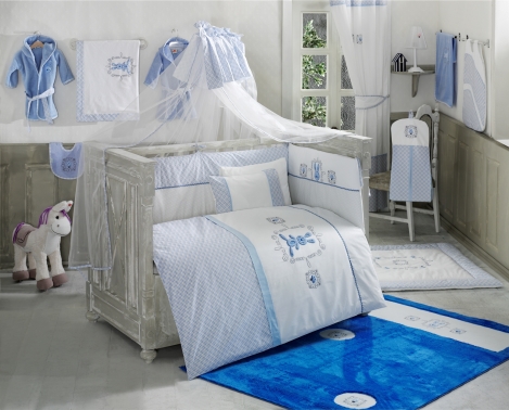 Комплект в кроватку - Kidboo Rabitto цвет: Blue